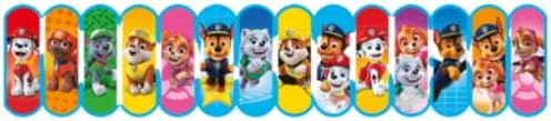 Elastoplast Paw Patrol Plasters, Assorted Sizes (20 Pieces), Coloured First Aid Plasters for Children, Kid's Plasters with Paw Patrol Designs, Various Sized Plasters