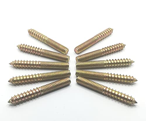 Image of Hanger Bolt M8x60 Double Headed Bolt Self-Tapping Screw for Furniture 10Pcs