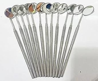 Forgesy Dental Elevator Dental Mouth Mirror with Handle Stainless Steel (12 Pcs Set) Dental Elevator