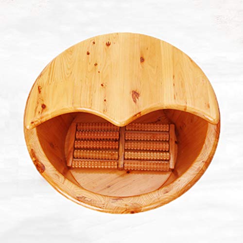 Pecera de pies de madera de cedro para spa y masaje miniatura 2