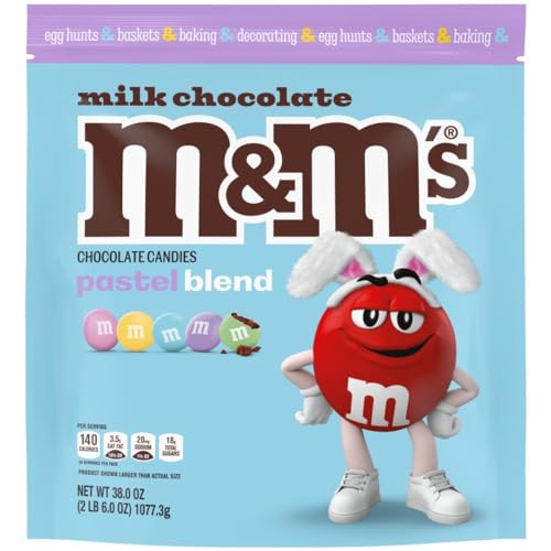 M&M'S Milk Chocolate Easter Candy, Pastel Blend, Chocolate Easter...