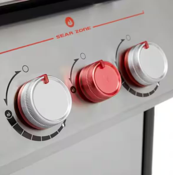 Image of Genesis S-435 4-Burner Propane Gas Grill in Stainless Steel with Side Burner