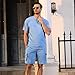 Opomelo Mens Short Sets 2 Piece Outfits - Casual Summer Short Sleeve Sweatsuits Sets for Men with Cargo Pocket
