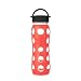Lifefactory 22-Ounce BPA-Free Glass Water Bottle with Classic Cap and Protective Silicone Sleeve, Poppy