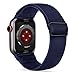 Tasikar Sport Solo Loop Compatible con Correa Apple Watch 41mm 40mm 38mm, Nailon Pulsera Repuesto, Correas Trenzada Elástica Ajustable para Apple Watch Serie 8/7/6/SE/5/4/3/2/1-Azul