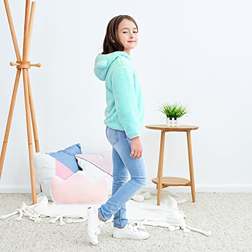 Image of Toddler Girls Boys Fleece Hoody Jacket Zip Up Teddy Coat Warm Winter Outwear