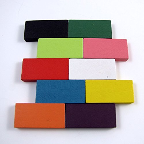 Aveks 240Pcs Authentic Standard Basswood Wooden Domino Blocks Set, Kids Educational Racing Toy Tile Games(12 Colors) #TOP1