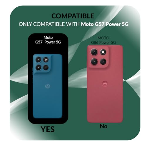 Image of Back Cover Case + Screen Protector for Motorola Moto G57 Power | Transparent & Black Mobile Phone Back Cover Case for Motorola Moto G 57 Power / G57 Power 5G | PC Black Mobile Back Cover