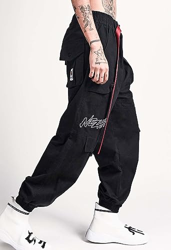 Niepce Inc Japanese Streetwear Cargo Pants for Men with Straps2