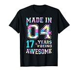 Dulce Diecisiete 17 cumpleaños colorida camiseta para niña adolescente Camiseta