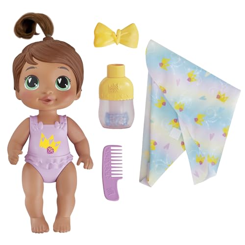 Baby Alive Shampoo Snuggle Sophia Sparkle Brown Hair - Juego de muñecas de Agua para bebés de 3 años, 28 cm