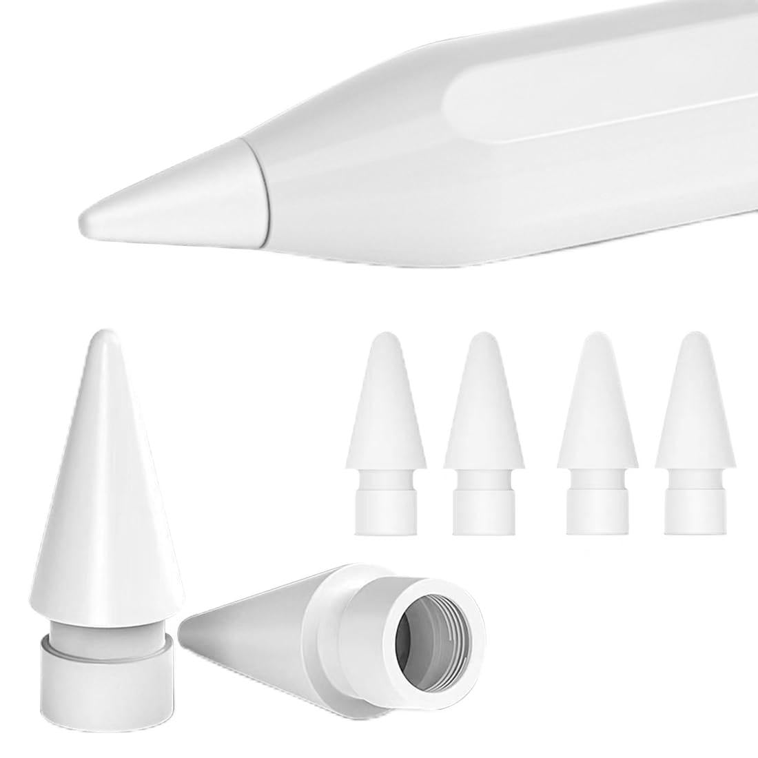 Apple Pencil 4 Pezzi Ricambio Alta Sensibilità Per Apple Pencil 2/1 Usb-C Pro Ipencil Nib Tip Ipad