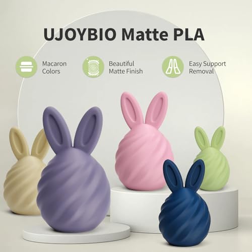 Image of Matte PLA Filament 1.75mm, 3D Printer Filament Dimensional Accuracy +-0.03mm, Plastic Spool (2.2lbs) 3D Filament Fit Most FDM 3D Printer, 1kg Matte Black