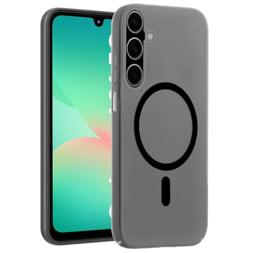 Image of SHINESTAR Back Cover for Samsung Galaxy A26 5G | Frosted Semi-Transparent Slim Case | Only Compatible with Wireless Magnetic Accessories | Hard Back, Matte Finish - Black