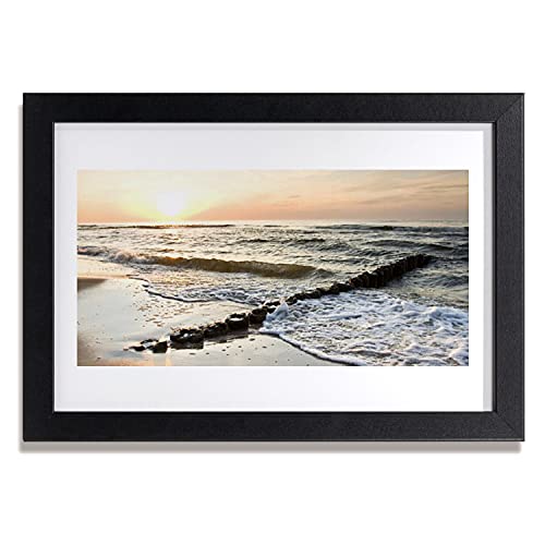 Affiche encadrée 30x20 cm en MDF robuste et élégant avec un visuel de paysage de mer premium