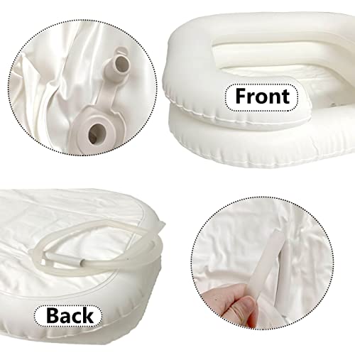 Inflatable Shampoo Basin Set - Portable Bedside Shower System Hair Washing For Disabled Elderly Bed Easy, Bedridden, Pregnancy Or Post-Surgical Patient(4 Items Include) #TOP2