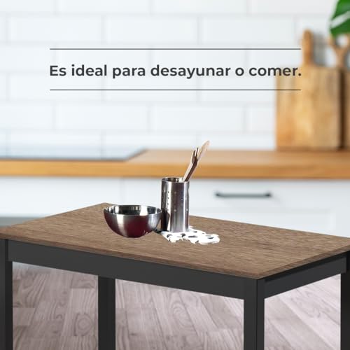 Table de cuisine stable et robuste avec plateau rectangulaire 90x50