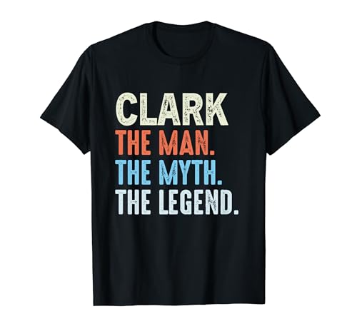 Clark The Legend Nombre Personalizado Linda Idea Hombres Vintage Camiseta