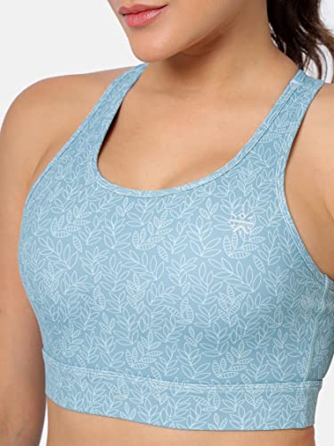 Image of CULT Cultsport Medium Impact Sports Bra | Slip on Workout Bra for Women for Gym | Criss Cross, Full Coverage, Anti Chafing | Contrast Seam Everyday Active Wear for Gym, Zumba, Yoga