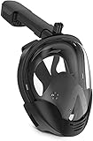 GTJF Tauchermaske Vollmaske Tauchmasken Schnorchelnde Maske Tauchmaske Unterwasser Anti Nebel Ganz Gesicht Schnorchelmaske Schwimmen Professionelle Schnorchelausrüstung für Erwachsene und Kinder