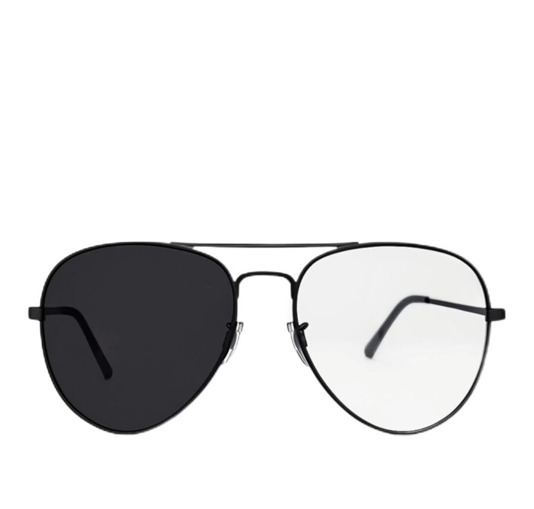 Style Fitt Aviator Sunglasses, Black Metal Frame, Photochromic Lens, 60mm, Unisex-image-28