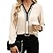 UEAL Blouses for Women Dressy Casual Professional Formal Interview Work Tops Shirts Medium Khaki