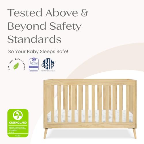 Image of Delta Children Essex 4-in-1 Baby Crib & Mattress, Natural