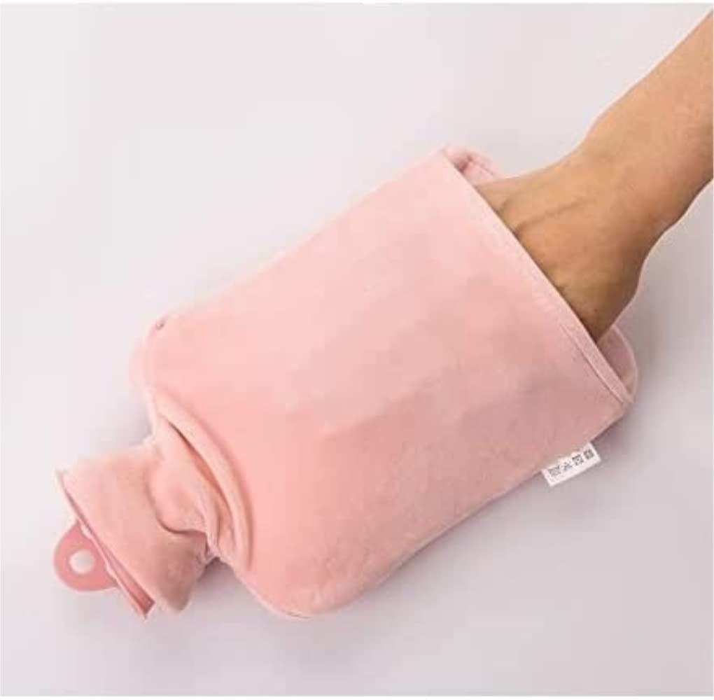 Bolsa Agua Caliente Botella De Agua Caliente con Tapa, Bolsa para Aliviar El Dolor Cuello, Dolores Cabeza, Noches Acogedoras Térmica(A)