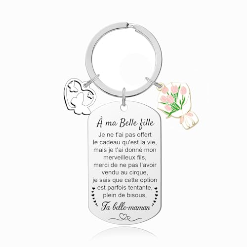 ZYMGUO My Son My Daughter I Love You Humour Keyring Funny Message Love Original Gift Idea for Women, Children, Family for Birthday, Valentine's Day, Christmas, Mother and Father Statement., Girl3, L