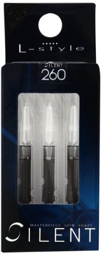 L-Style LARO Silent Spinner Dart Shaft Set of 3 Durable Plastic No Rattle - Clear Black 260 (in-Between)