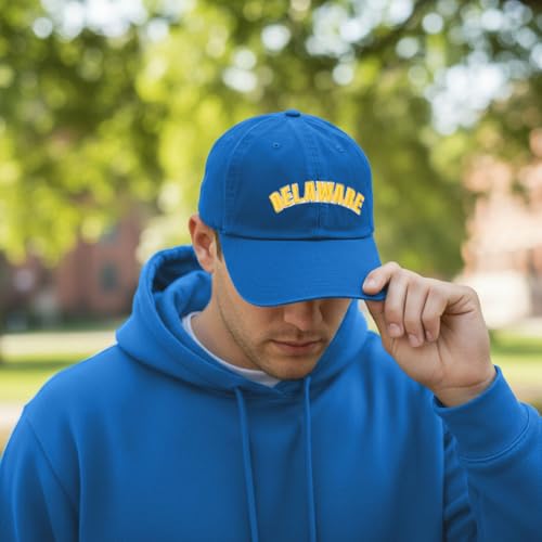 Gorra bordada ajustable University of Delaware azul miniatura 5