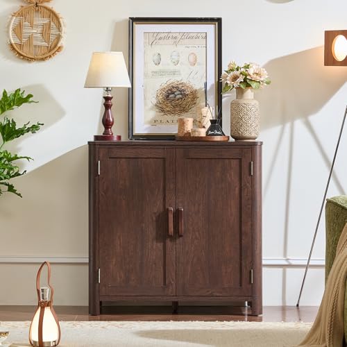 Joaxswe Sideboard Buffet Cabinet with Storage, 31.5" Arc-Shaped Credenza with