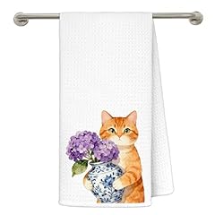 B-tabby Cat Floral Towels
