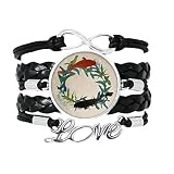 Bracelet à tricoter en cuir torsadé avec inscription « Diythinker » avec inscription « Mer Weed »