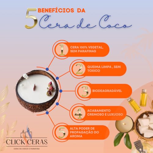 Cera de Coco 1kg para velas artesanais
