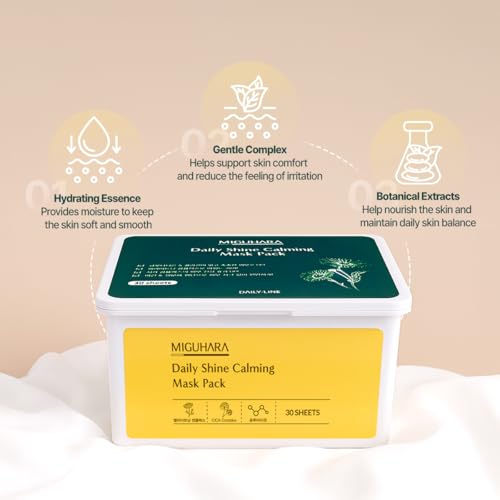 Image of MIGUHARA Daily Shine Mask Pack (30ea) | Hydrating & Refreshing Face Mask