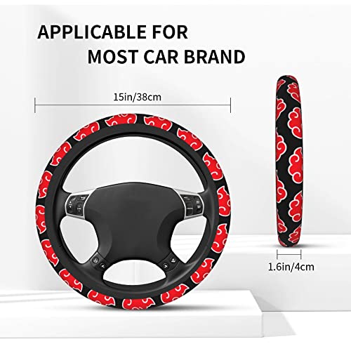 Lyexopb Anime Steering Wheel Cover Anime Car Accessories For Men Women With Keychains, 15 Inch Anti-Slip Car Steering Wheel Covers Universal Fit #TOP4