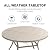 VICLLAX Patio 9 Pieces Outdoor Dining Set for 8, 53" Round Metal Outdoor Table with Umbrella Hole, 8 Stackable Chairs for Lawn, Garden, Porch, Sandshell
