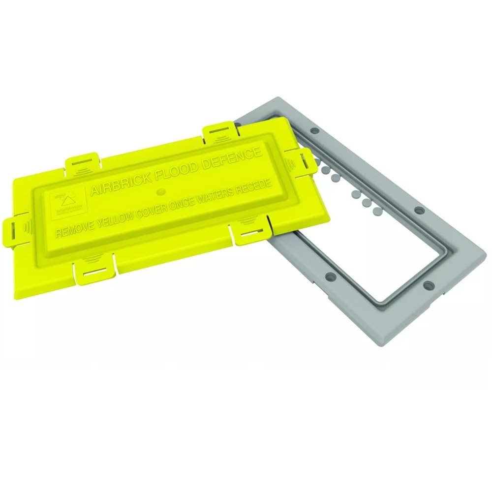 Airbrick Flood Cover Defence - Vent Cover Flood Barrier Water Protection (Grey)