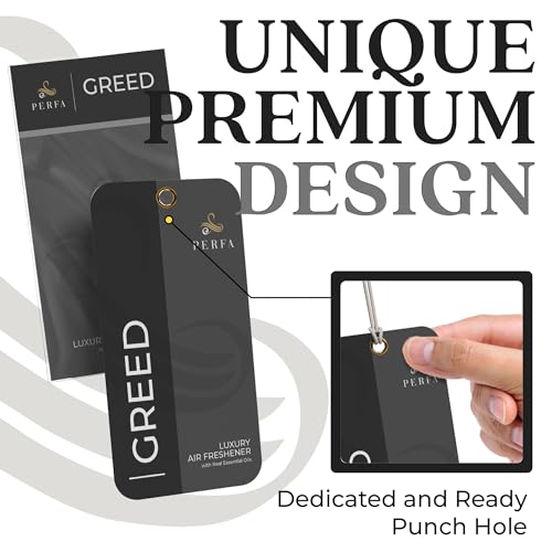Greed Disposable Card Freshener for Men | Car Scents Air Freshener with Fragrance | Strong Car Perfume Air Freshener with Odour Eliminating Technology | Greed by Perfa - Image 5