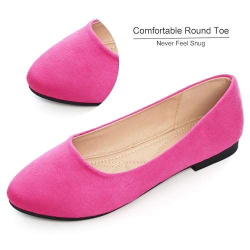 Image of Dear Time Women's Flats Comfortable Slip On Ballet Flats Soft Solid Casual Shoes