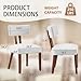 MOJAY Dining Chairs Set of 4, Mid Century Modern Kitchen Chair Linen Fabric Side Chairs with Curved Backrest for Kitchen, Dining Room, Restaurant, or Patio, Off-White