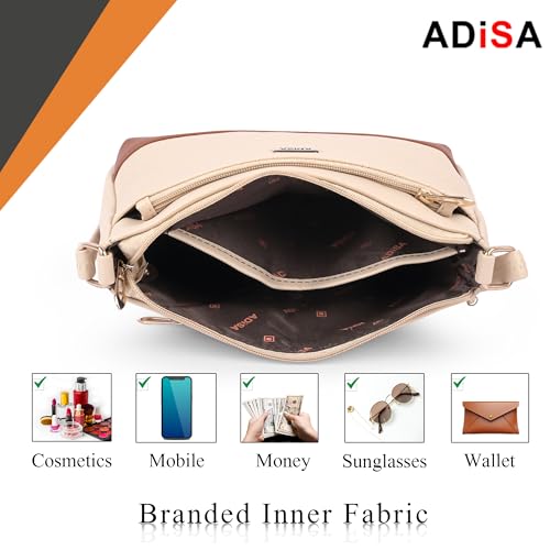 Image of ADISA Women Girls Color Block Cross Body Sling Bag (SL5168)