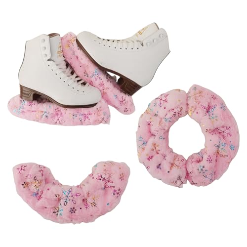 LIUHUO Skating Blade Cover Winter Skating Protective Gear Snowflake Pattern Skating Blade Protective Girls