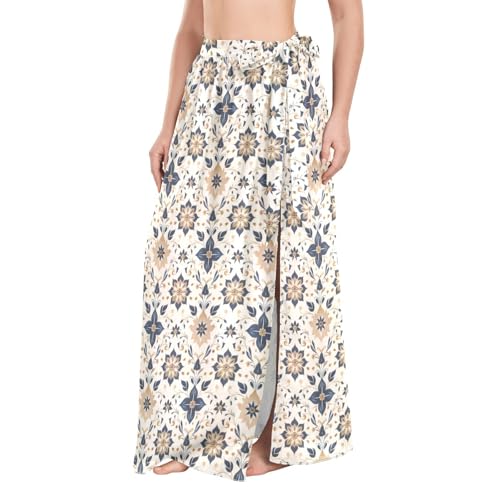 Paréo long réglable pour maillot de bain jupe de plage vintage rétro femme L