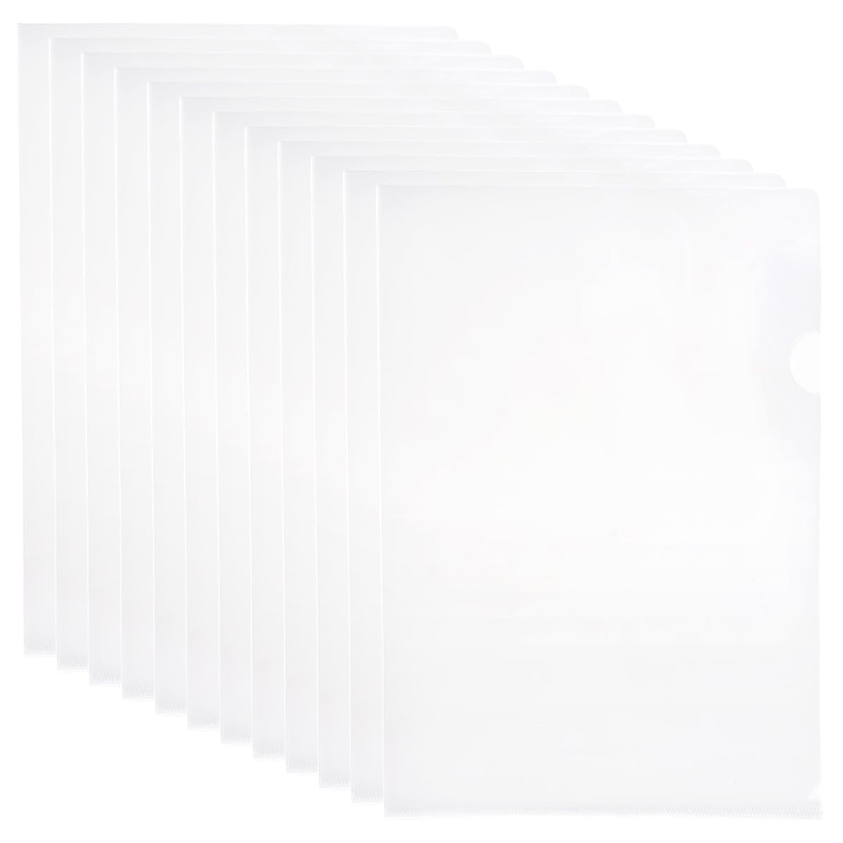 Carpeta de archivos de plástico transparente Hemobllo con botón para oficina, 20 unidades 8