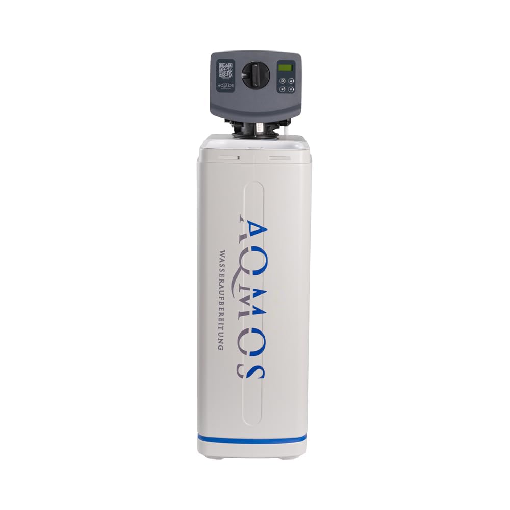 Aqmos R2D2-48 - Descalcificador de agua con juego de conexión de 2,5 cm (1"), descalcificador de agua para hogares de hasta 5 personas, sistema antical para agua blanda