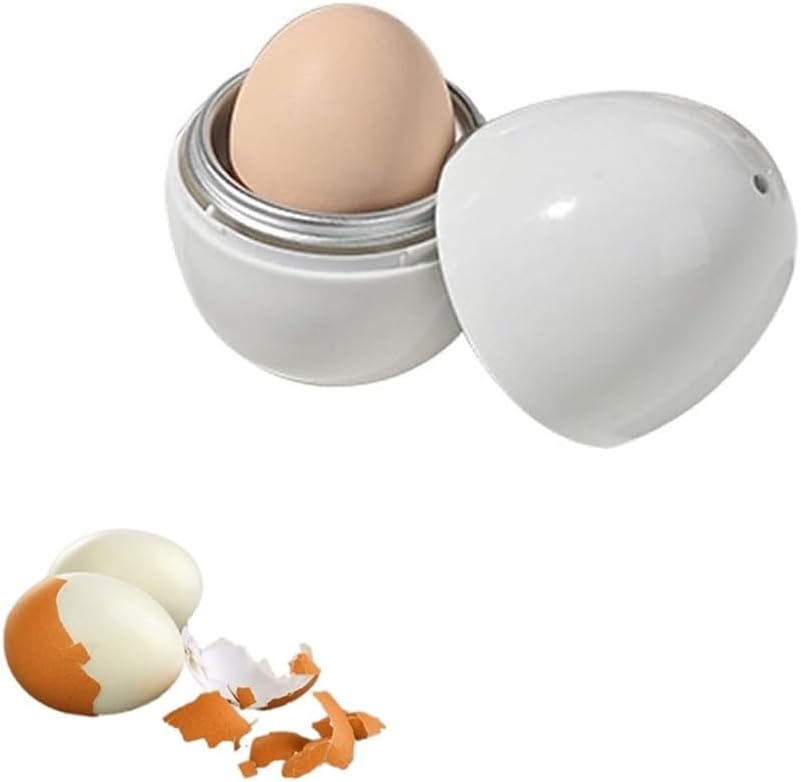 Microwave Egg Boiler 1 Egg Capacity Microwave Egg Cooker for Hard Boiled Eggs Microwave Egg Maker Under 9 minutes Medium and Hard Boiled Egg Cooker Rapid Egg Boiler Microwavable Egg Poacher