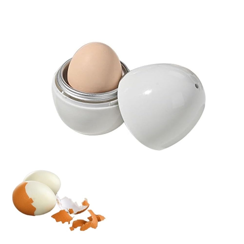 Microwave Egg Boiler 1 Egg Capacity Microwave Egg Cooker for Hard Boiled Eggs Microwave Egg Maker Under 9 minutes Medium and Hard Boiled Egg Cooker Rapid Egg Boiler Microwavable Egg Poacher