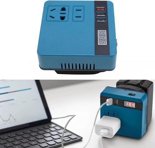 Image of 120W Lithium Battery Inverter Multifunction 21V to 220V AC Dual-Engine Intelligent Multiple Protections with Voltage Display Function